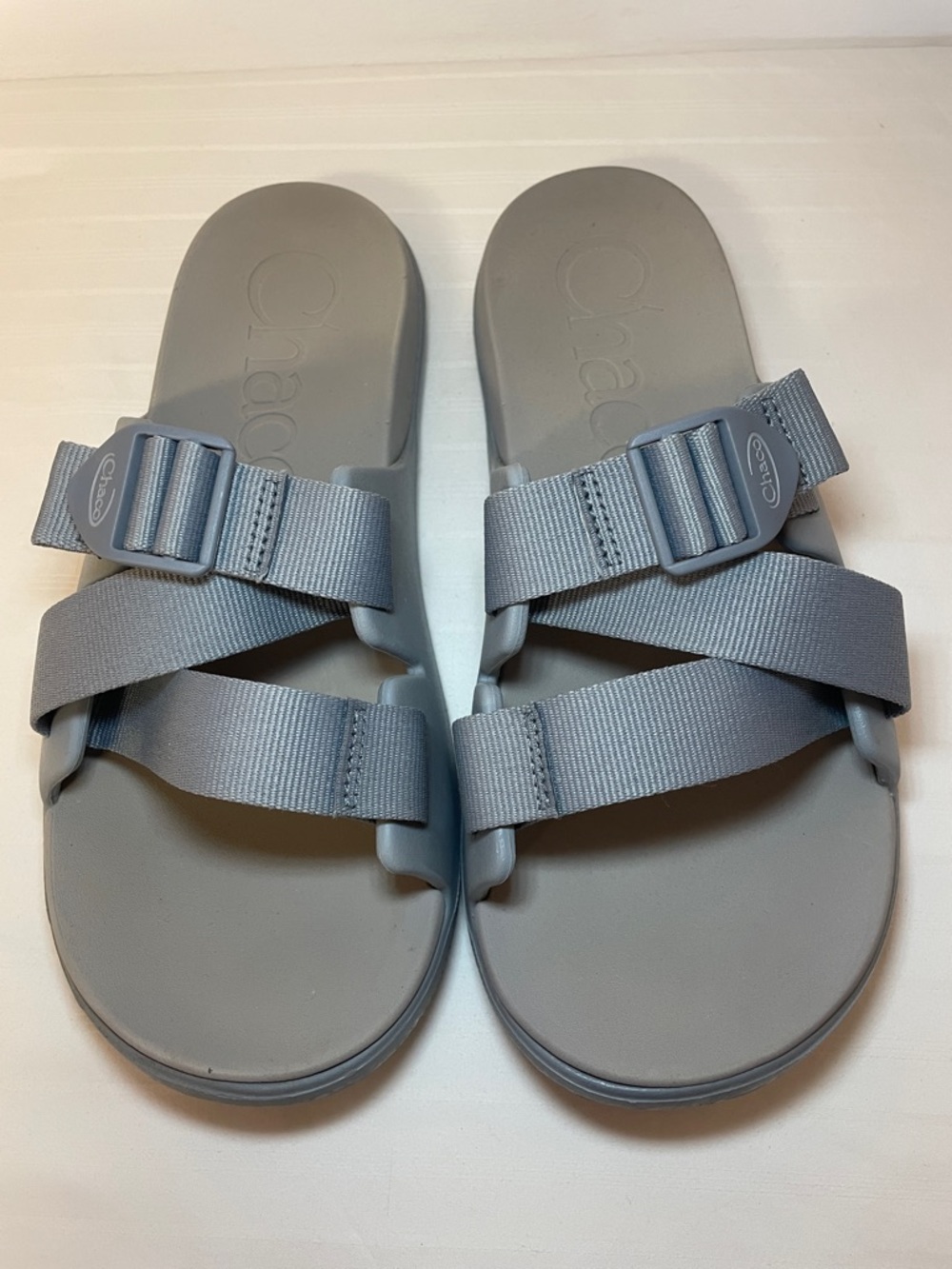 CHACO Chillos Slide Granite Blue Grey Colour adjustable sandals women’s size 10
